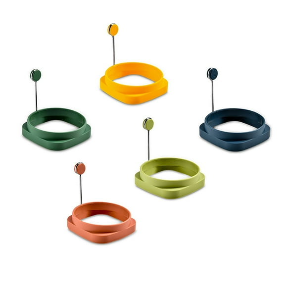 Bohorizon 5Pcs Egg Molds for Breakfast Sandwiches, Silicone Egg Rings Molds for Cooking