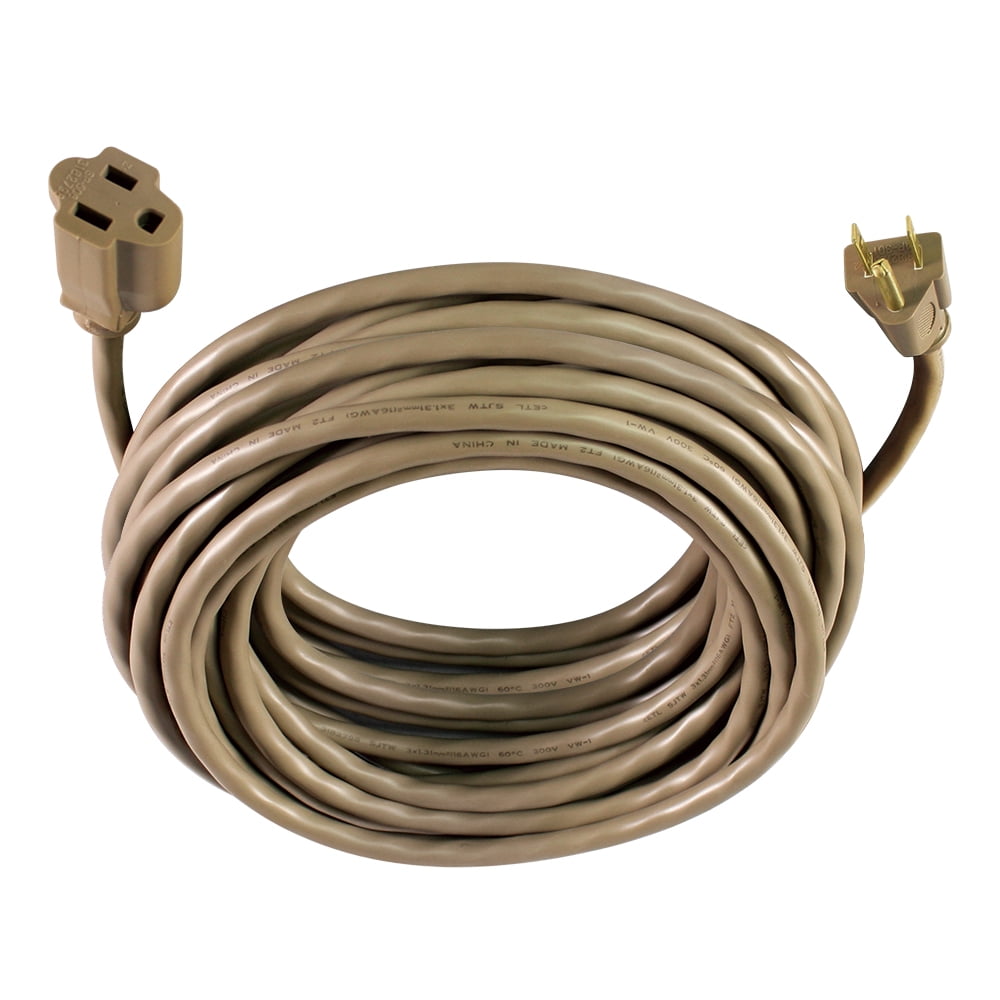 (5 pack) Hyper Tough 50FT 16AWG 3 Prong Tan Outdoor Extension Cord, 125V, 13A