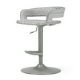 thumbnail image 3 of Comfort 2-Pack Airlift Wicker Bar Stools in Grey, 3 of 8