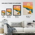 thumbnail image 3 of Artery8 Watching the Sunset Block Print Beach Relax Boho Living Room Bathroom Artwork Framed Wall Art Print A4, 3 of 5
