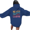 thumbnail image 2 of WEAIXIMIUNG Chandails en Molleton Grande Taille pour Femmes 3X Sweat à Capuche Décontracté Col Rond Imprimé Lettres Anglaises, 2 of 3