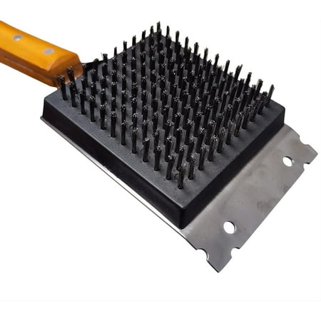 

Mr. Bar-B-Q 06065SSX Oversized Finger/Rubber Grip Grill Brush Home As Shown in The Image