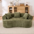thumbnail image 6 of Timbernest 67" Boneless Cloud Sofa, Curved Sofa With Deep Seat, Modern Chenille Modular Sofa for Small Space, Green, 6 of 9
