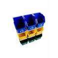 thumbnail image 5 of Sturdy Essentials Multi Recycling System, 9-Pack, 6 Gallon Stackable Bins, Blue/Yellow/Green, 5 of 6