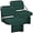 Green,2 Pack, variant on Stadium Seat for Bleachers with Back Support and Wide Padded Cushion Stadium Chair - Includes Shoulder Strap and Cup Holder