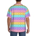 thumbnail image 7 of PAYOHTO Colorful Pop Mens Hawaiian Casual Short-sleeved Shirt Tropical Summer Beach Button Down Shirts, 7 of 7
