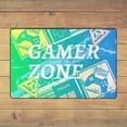 thumbnail image 3 of Bathroom Rug Non-Slip Mat, Super Soft Absorbent Bath Mat - Rainbow Graffiti Gamer Zone Flannel Non-Slip Floor Mat, 36"x24", 3 of 8