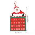 thumbnail image 3 of HYLLai Christmas Velvet Advent Calendar with 24 Pockets, Santa Claus Wall Hanging for Holiday Countdown, Reusable Festive Decor, 3 of 8