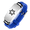Blue, variant on Star of David Hexagram Sacred Geometry Silicone Bracelet, Yahweh Jehovah Tetragrammaton The Name of God in Hebrew Bangle Wristband, Israel Jewish Amulet Jewelry Gift, Adjustable, Red