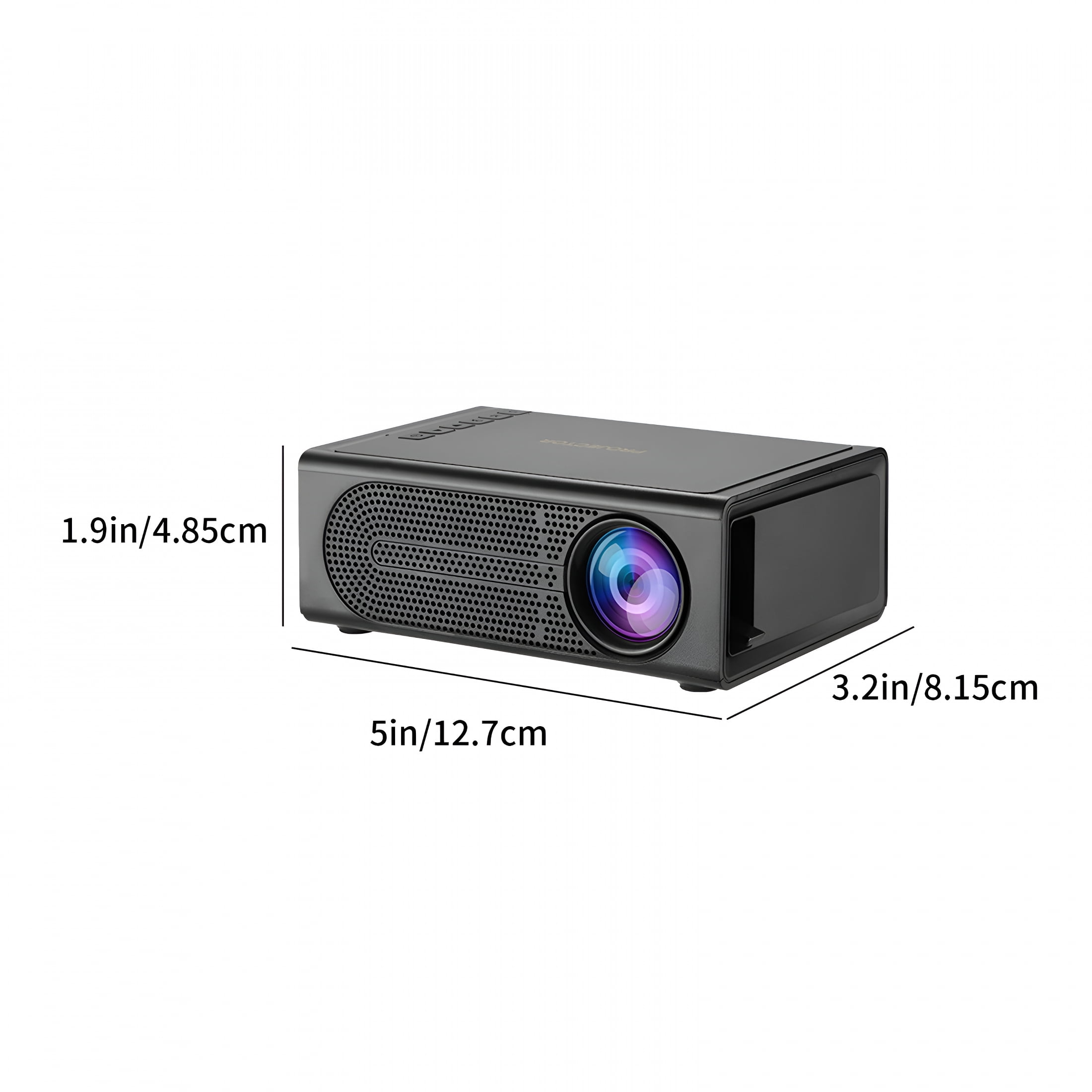 GJX 2026 New Mini Projector-Portable 1080P Hd Led Home Theater Projector with Smartphone Sync,For Movies/Gaming/Outdoor for Bedroom,Living Room,Office,Travel,(Wire/Wireless Compatible)