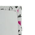 thumbnail image 3 of Ambesonne Paris Fitted Sheet, Pink Kiss Eiffel Love, Twin XL Size, White Black Pink, 3 of 3