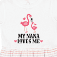 thumbnail image 4 of Inktastic Nana Loves Me Girl Flamingo Girls Toddler Dress, 4 of 5