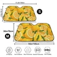thumbnail image 3 of Haiem Yellow Limes Car Windshield Sun Shade - Blocks UV Rays Sun Visor Protector, Sunshade to Keep Your Vehicle Cool, Universal Fit SUV Van Sedan-Small, 3 of 7
