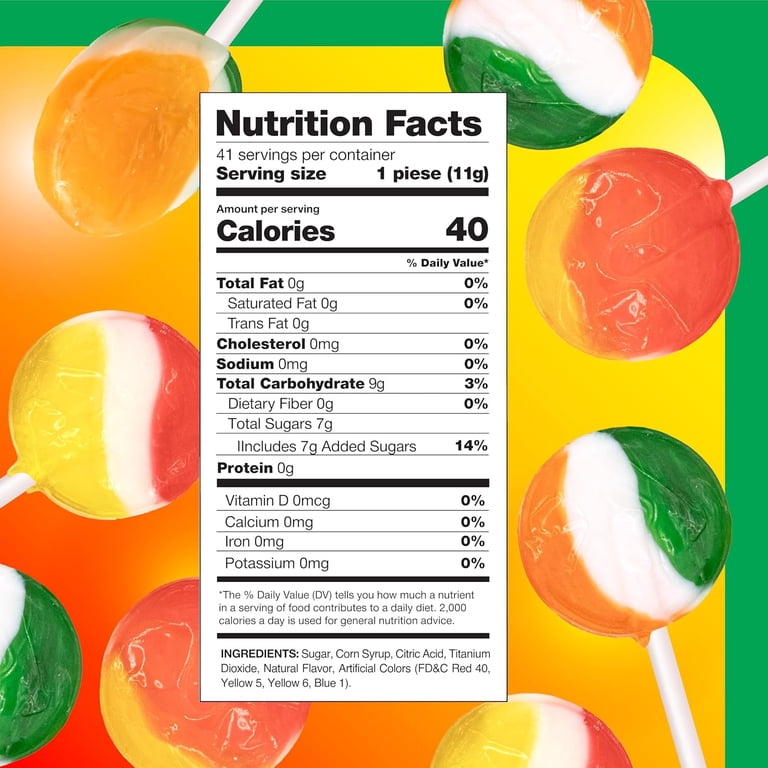 Tigres Pops, Assorted Fruit Flavor Lollipops Hard Candy Bulk, 2