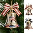 thumbnail image 2 of USA 250th Anniversary Bell Ornament - 3D Red & Gold Commemorative Hanging Decor, Elegant Doorbell for Patriotic Holidays, Christmas Tree, Collectors Gift, Enamel Crafted Detailing, 2 of 6