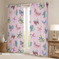 thumbnail image 2 of Homewish Colorful Cute Bowtie Blackout Curtains Set of 2 (52x84 Each),Kawaii Bow Ribbon Window Curtains,Geometric Polka Dots Curtains and Drapes For Girls Kids,Ultra Soft Home Decor, 2 of 6