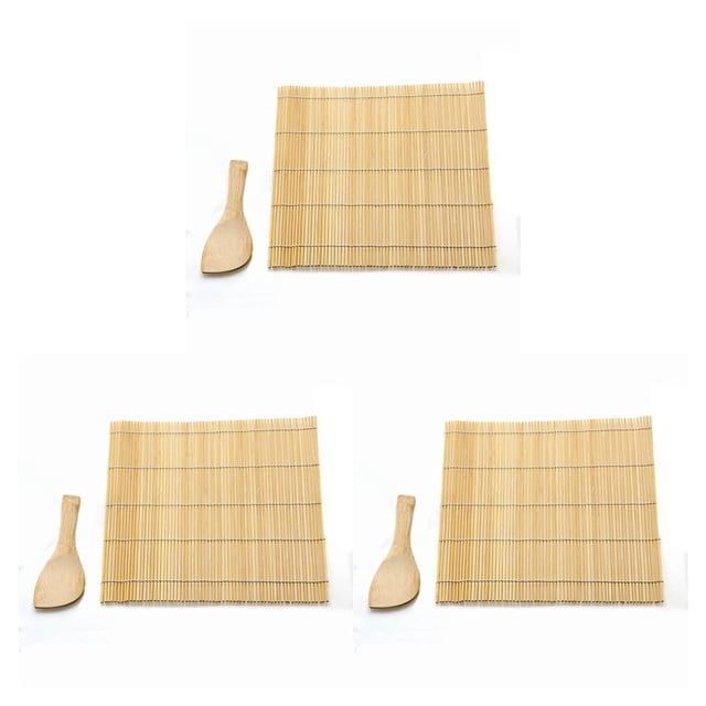 Naiovety Rolling Mat Washable Reusable Sushi Making Stick Set Cake Pad Tools Kitchen Supplies Maker for Beginners Gift 24x24cm Type1 NO1 Naiovety CBP254439