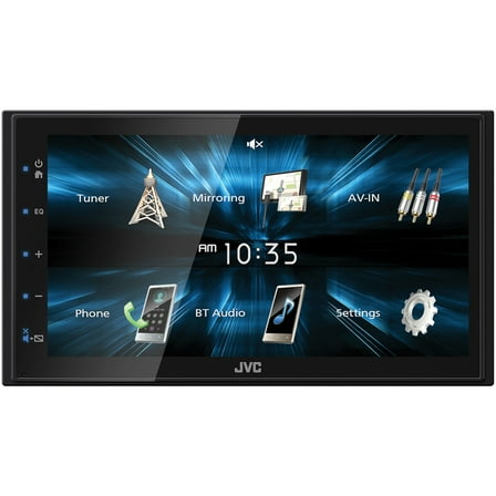 JVC KW-M150BT 6.8-Inch Double DIN In-Dash WVGA Digital Media Receiver, Bluetooth and USB Mirroring for Android