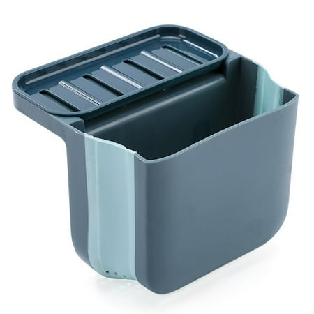 

Foldable Sink Internal Draining Basket with Suction Cup and Shelf for Kitchen Keep Kitchen Neat Mesh Strainer Filter Kitchen Waste Hanging Sink Strainer Blue