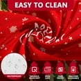 thumbnail image 4 of Christmas Tablecloth 60x84 Inch Rectangle, Red Merry Christmas Trees Washable Table Cover Waterproof Seasonal Winter Scalloped Edge Dining Table Cloth Home Party Decor, 4 of 6