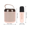 thumbnail image 3 of RGB Speaker 16 Light Beads Lightweight Compact Portable Bluetooth Speaker with Wireless Mic for Home Pink, 3 of 7