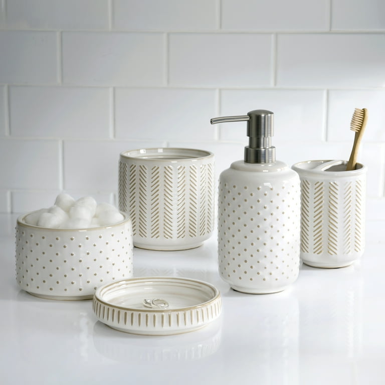 jars ceramic セット Better Homes & Gardens Ceramic 3-Piece Textured Stackable