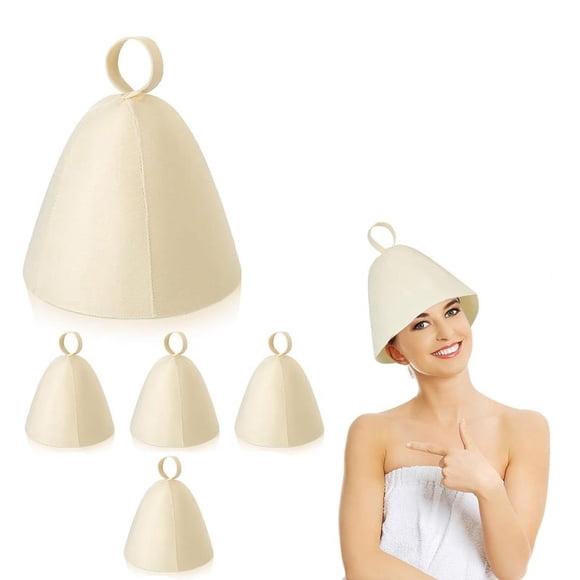 6 Pcs Sauna Hat Felt Bath Hat Russian Wool Banya Hat Ukrainian Head Protection Absorbent Sauna Women Sauna