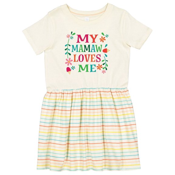 Inktastic Mamaw Loves Me Girls Apparel Girls Toddler Dress