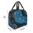 thumbnail image 3 of Fotbe Bohemian Turtle Bolsa Térmica con Estampado y Forro de Aluminio Grueso Bolsa de Almuerzo con Bolsillo Frontal para Hombres y Mujeres, Ideal para Trabajo, Escuela, 3 of 8