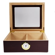 Humidor Supreme Ottawa 40-Ct Glass top Humidor Piece - Mahogany (HUM-25HYG)