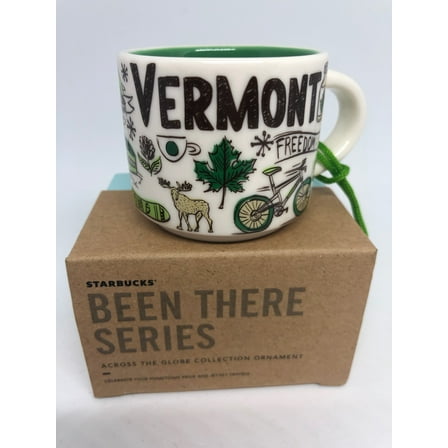 Starbucks Coffee Been There Vermont Ceramic Mug Ornament New with Box