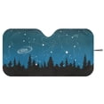 thumbnail image 3 of Xixirimido Windshield Sun Shade for Car SUV Truck Foldable Sunshade for Car Windshield Block UV Rays Keep Your Vehicle Cool Car Interior Accessories, Starry Night Forest, 3 of 8