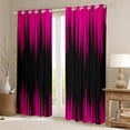 thumbnail image 2 of Abstract Ombre Curtains 30%-50% Blackout Pink Black Curtains & Drapes Bedroom,Gradient Geometry Striped Window Curtains,Geometric Stripes Window Treatments, 2 of 6