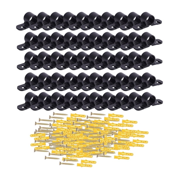 Juego de 50 abrazaderas de suspensión para tuberías, soportes de plomería, piezas de montaje resistentes y multiusos, soportes de suspensión para tuberías. Diámetro 19.05 mm