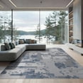 thumbnail image 2 of ODIKA 6'x9' Grey Blue Abstract Design Washable Area Rug Modern Geometric Pattern with Feature Easy Care, Non-Shedding, for Queen Size Bedroom Under Bed Master Suite, 2 of 7