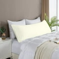 thumbnail image 3 of CCNY Body Pillowcase with Zipper Clouser 1 Pc Ivory 20x54" Inch Solid 1000 TC 100% Egyptian Cotton Body Pillow Cover, 3 of 7