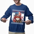 thumbnail image 2 of Christmas Sweatshirt, Patriotic Home of the Brave Gnome Sweatshirt, Military Support Holiday Sweatshirt, Unique Gnome Lover Gift for Women & Men, 2 of 5