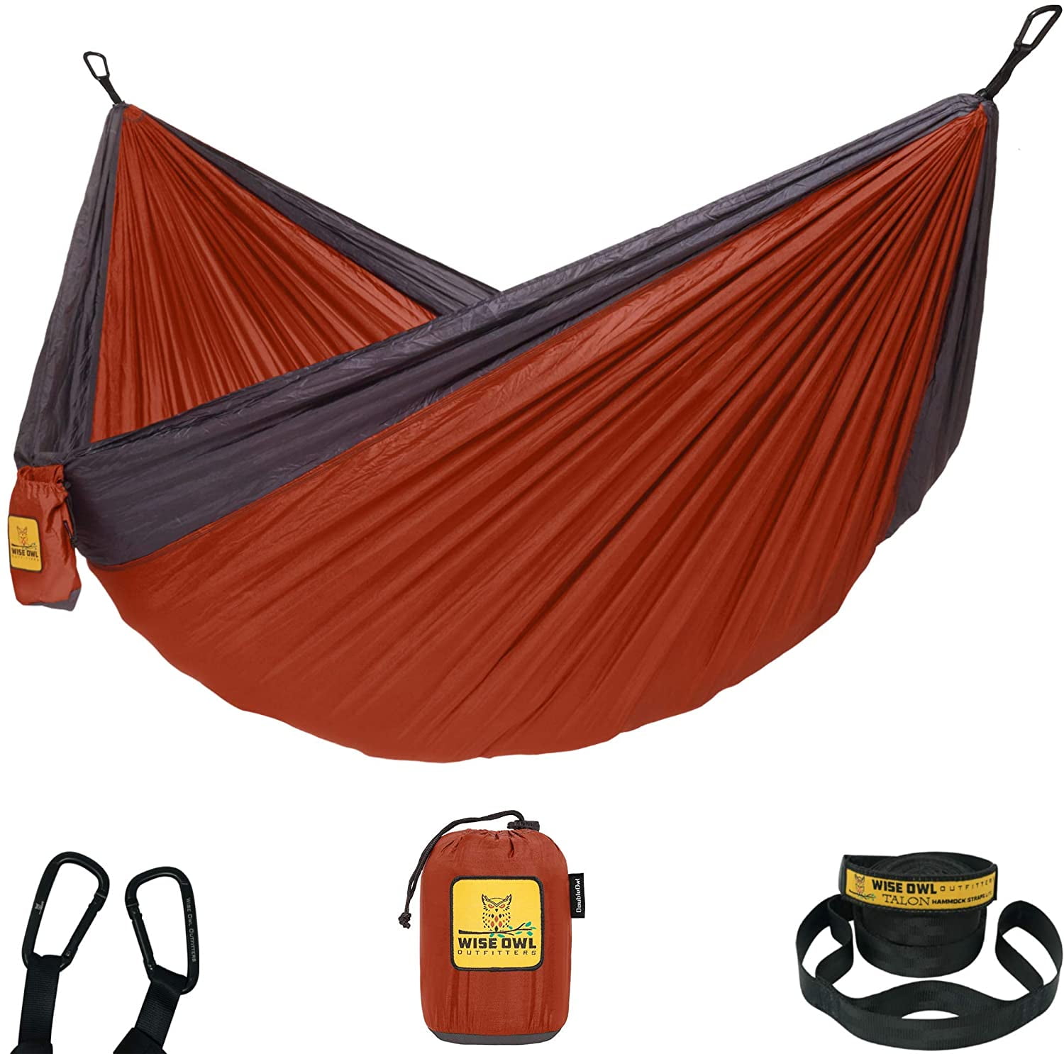 USA Based Wise Owl Outfitters Hammock Camping Double & Single with Tree Straps