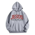 thumbnail image 3 of Jesus Hoodies for Women 2025 Long Sleeve Y2K Graphic Christian Hoodie with Pockets Hooded Sweatshirt Pullover Tops, 3 of 6