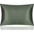 thumbnail image 7 of DISANGNI 100% Mulberry Silk Silk Pillowcase, Used for Hair and Skin, Envelope Type, Silk on one Side and Tencel on The Other Side, 1pc (Green, 1 pc King Size 20"x36"), 7 of 7