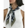 thumbnail image 3 of Time and Tru Women's 30 X 30 Printed Square Scarf, One Size, Green Ivy, 3 of 5