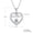 White Gold, variant on Aurelle Infinity Heart Moissanite Necklace for Women, 5mm D Color VVS1 Round Diamond, 14K Yellow Gold Plated 925 Sterling Silver Love Heart Pendant, Anniversary Birthday Gift for Wife Mom, 18" Chain