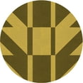 thumbnail image 1 of Ahgly Company Tapis Rond Lavable en Machine Intérieur Transitionnel Brun Bronze Foncé, 3 Pieds Rond, 1 of 7