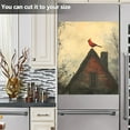 thumbnail image 6 of Ryvnso Red Bird on Vintage Roof Dishwasher Magnetic Refrigerator Magnet Cover Kitchen Home Decorative 23"x26", 6 of 6