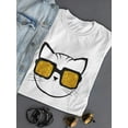 thumbnail image 3 of Cat With Cute Glasses T-Shirt Women -Smartprints Designs, Female XX-Large, 3 of 4