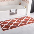 thumbnail image 1 of 100 Percent Cotton Trellis Bathroom Mat - 24 x 60 in. - Brick, 1 of 1