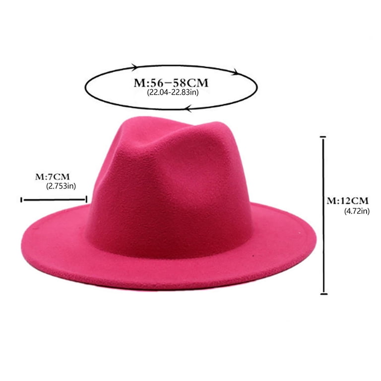 Classic Felt Fedora Wide Brim Hat with Belt Buckle - Adjustable Helii Unisex Western Fedora Hat with Belt Buckle, Wide Brim  main image 3