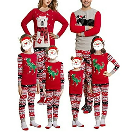 Aunavey Matching Family Pajamas Christmas Xmas Jammies Clothes Mum and Me Holiday Pjs Women Men