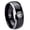 Black 2 Tone Polish Edge, variant on Green Ranger Power Black 2 Tone Dome Tungsten Men's Ring 10MM