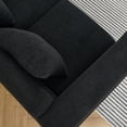 thumbnail image 4 of 81-Inch Black Teddy Fabric 3-Seater Sofa / Soft Sitting and Fast Delivery, 4 of 5
